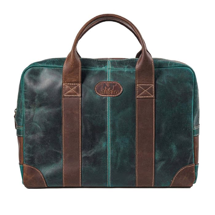 Jefferson Classic Leather Messenger Bag, Vintage Laptop Bag Briefcase Satchel | Premium Buffalo Leather Retro Style | Limited Edition | Perfect for Office & Travel-image-16