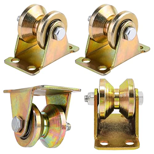 4-tlg. Edelstahl Schiebefenster Rollen Set - Umlenkrollen Für Smooth Gleitende Türen & Fenster