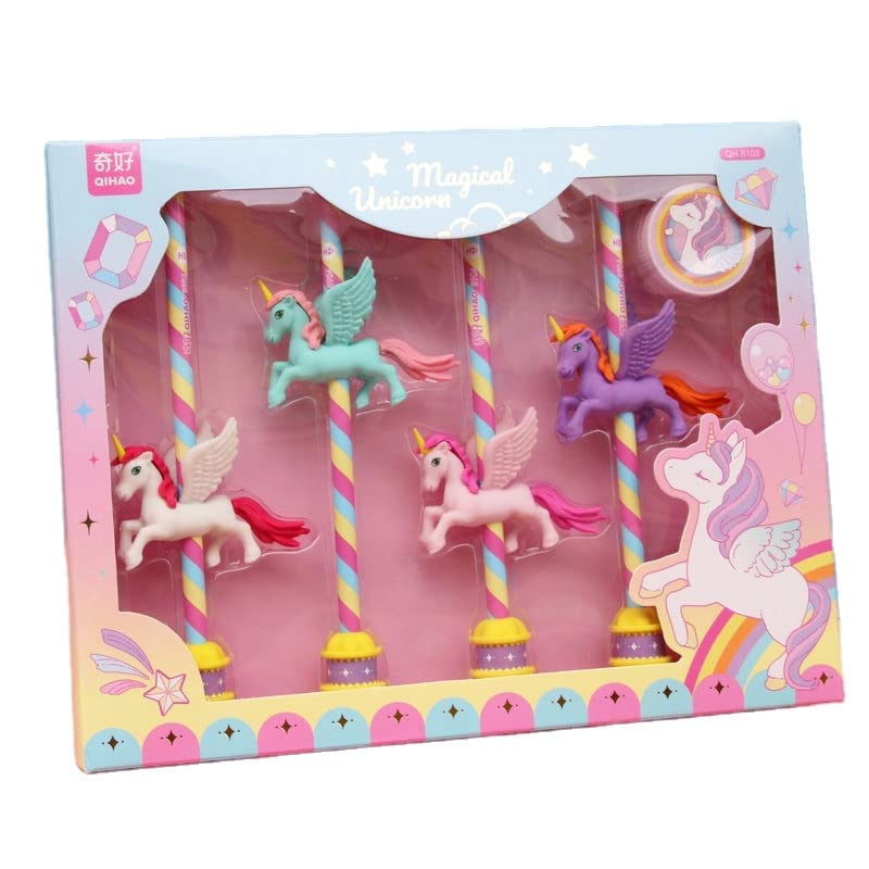 Elecart Colorful Unicorn Stationery Set for Girls, Pencil and Eraser Set for Children, Attractive Stationary Set Birthday Party Return Gift Set for School Kids (B0BR88R7Z7) Amazon Price History, Amazon Price Tracker