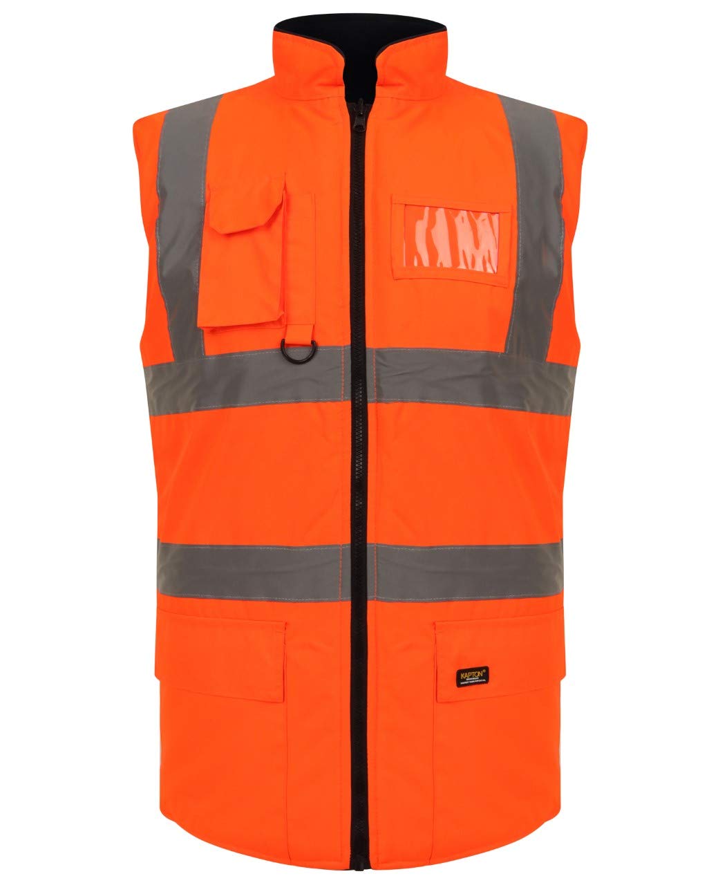 Ploutos - Hi Vis Viz Bodywarmer Fleece Lined Reversible Body Warmer Vest High Visibility Reflective Workwear Security Safety Wear Warm Gilet Waistcoat Top 5xl - View #12