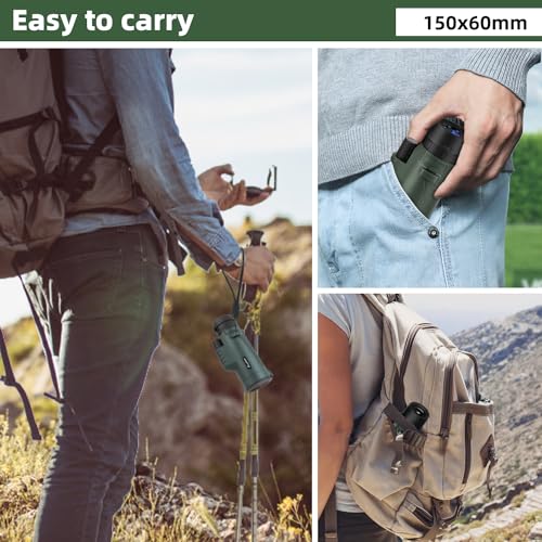 Image of Pankoo 40X60 Monocular Telescope with Smartphone Holder & Upgraded Tripod, 2024 BAK4 Prism FMC Monoculars for Adults, HD Monocular Scope for Bird Watching Hiking Concert Camping Travelling