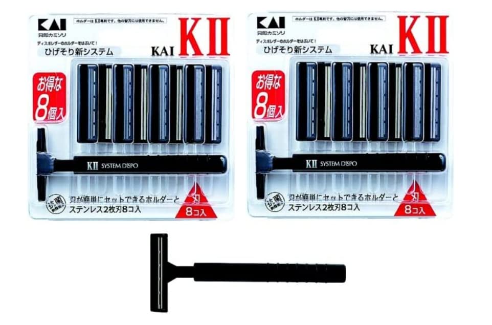 Amazon.co.jp: AI-2 替刃8個付 2セット ひげ剃り 髭剃り カミソリ 貝印