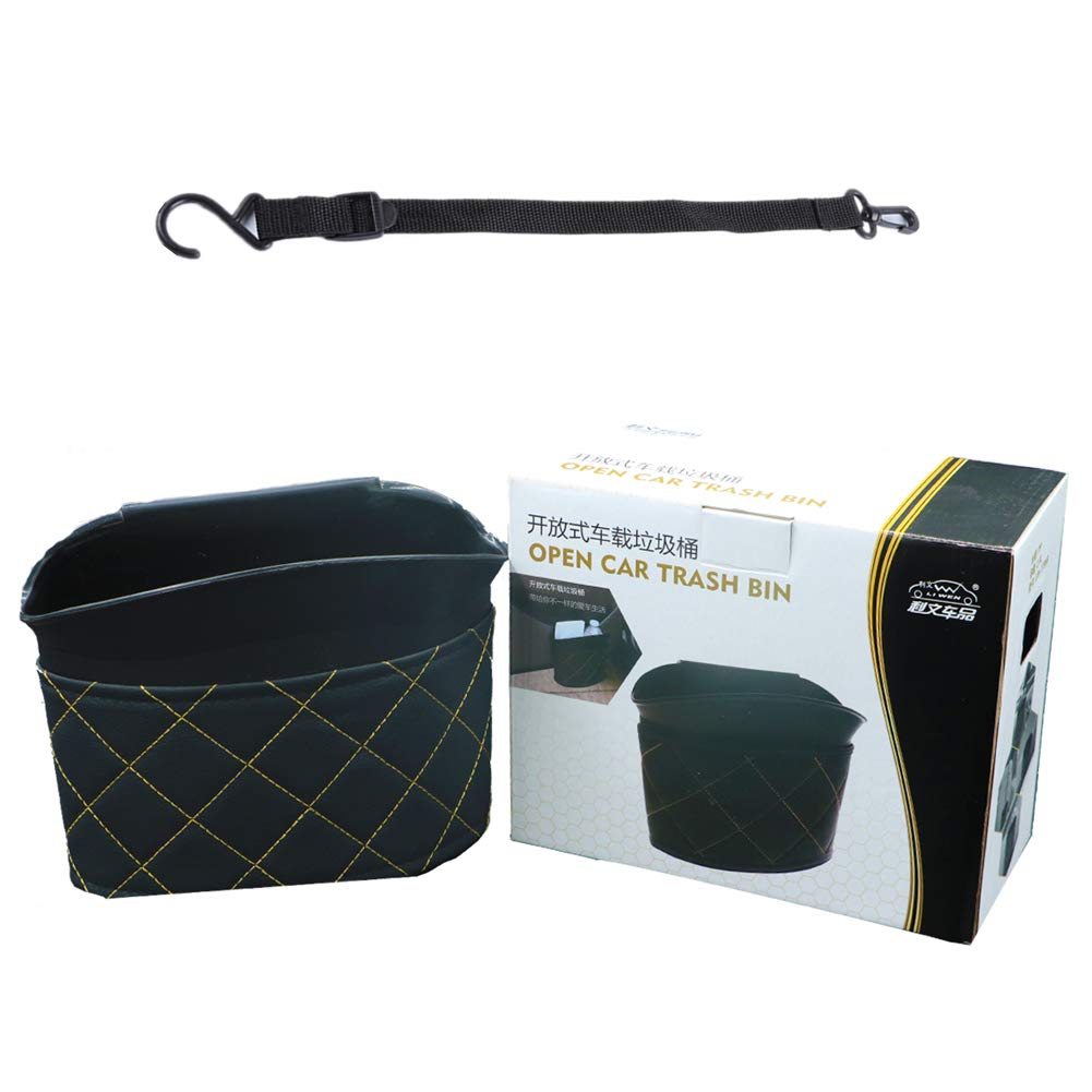 CGEAMDY Mini Cestino per Auto Portabicchieri, Plastica Bidone Della Spazzatura con Coperchio, Piccolo Contenitore di Rifiuti del Veicolo a Prova di Perdite, Pattumiera per Ufficio Casa (Argento