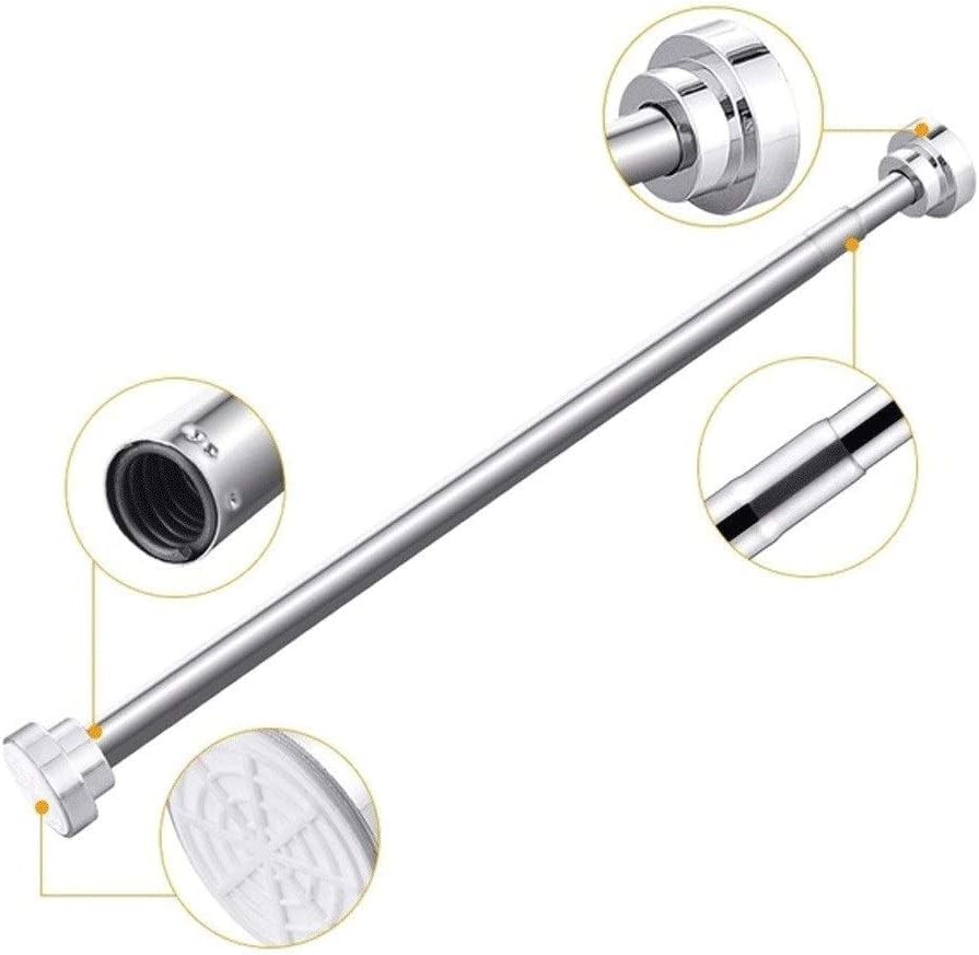 Shower Curtain Rail Telescopic Shower Curtain Rod Stainless Steel Rod Curtain Rod Clothes Pole Shower Curtain Track，for Bathroom,Shower and Closet(Size : 110-200cm) Curtain Track Pull Rod