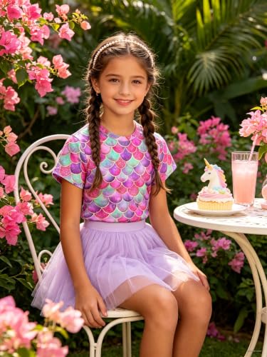 Image of ENLACHIC Girls Teens Pink Flamingo Printed Summer Short Sleeve T-Shirts Cute 3-16 Years