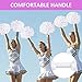 Supkiir 4Pcs Cheerleading Pom Poms for Cheerleader Costume Women, 2 Pair Cheer Pompoms for Boy Girl School Sports Games Team Spirit Cheering Dancing (Holographic White)