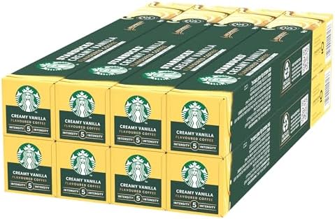 Starbucks Creamy Vanilla Pack of 8 by Nespresso Original Line Coffee Capsules