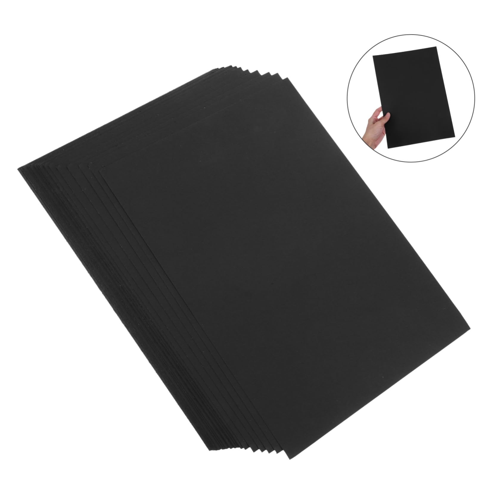 Schwarzer Bastelkarton, Dickes Schwarzes Papier, A4-größe, Für Kartenherstellung, Scrapbooking, Diy-projekte Und Halloween-dekorationen, 50 Stück Pro Packung