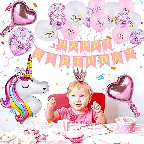 Ulikey Unicorno Compleanno Decorazioni, Palloncino...