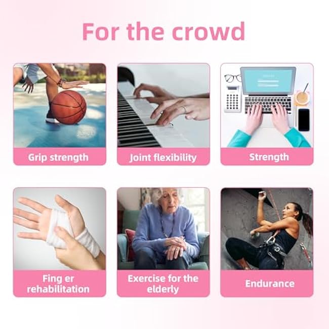 Finger Strengthener Physical Therapy Equipment Stretcher Hand Strengthener Hand Workout Extension Exerciser Hand Grip Trainer, Silicone Rings for Muscle Training Finger Rehabilitation Training