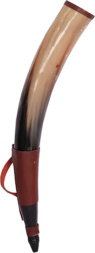 Miniatura 8 de Reed Viking - Cuerno soplador con silbato, corneta de cuerno de buey hecha a mano, sonido medio para festivales, ceremonias, instrumento medieval