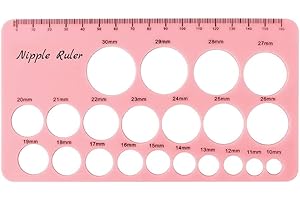 YOUHA Nipple Rulers for Flange Sizing Measurement Tool, Silicone & Soft Flange...