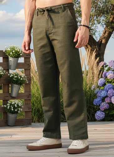 Image of Men's Multi Color Cargo Casual Trousers | Men's Regular Fit Straight Pants | Comfortable Stylish Cargo for Men | Soft Fabric for Everyday Wear, Travel & Office | Linen Cotton Bottom Wear
