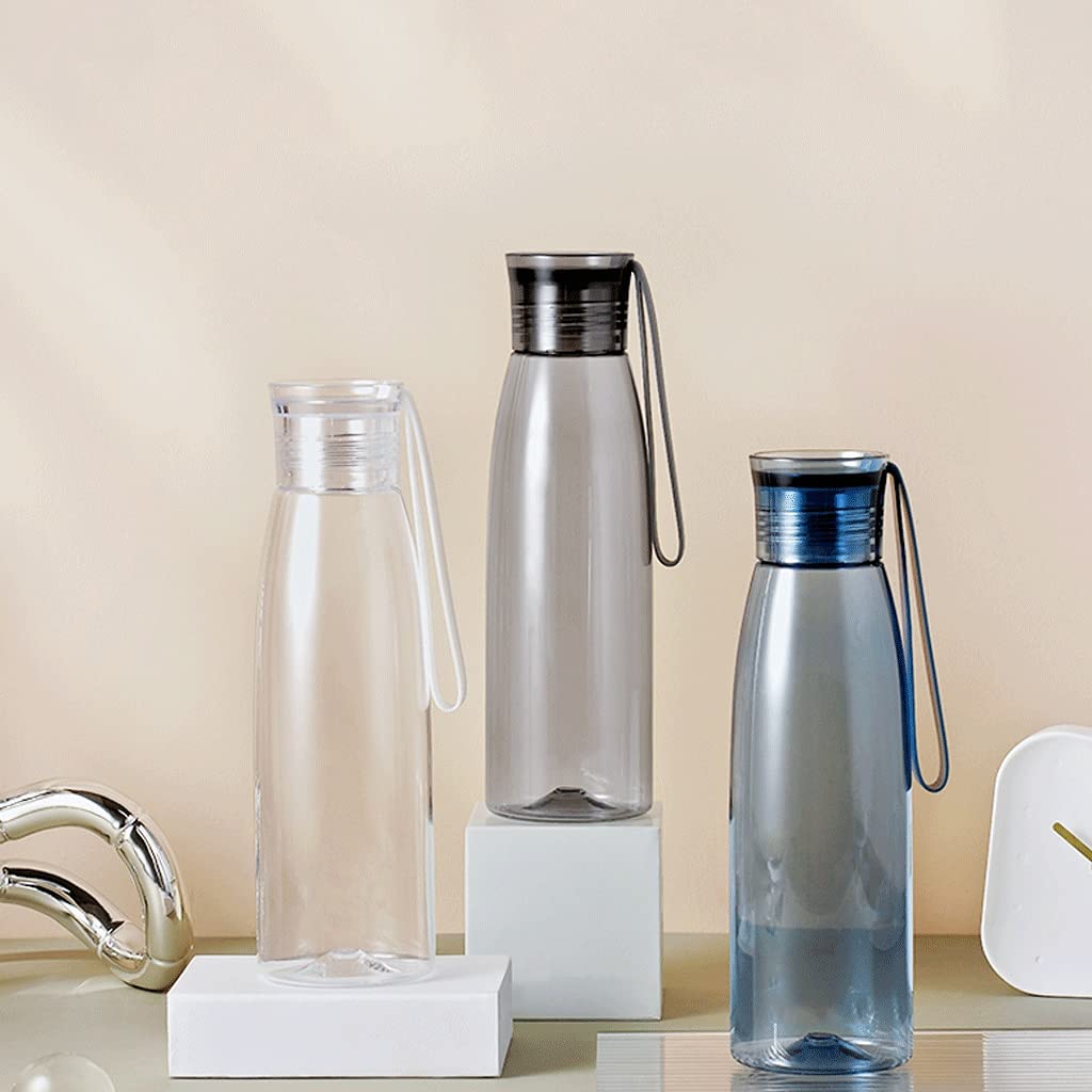 BPA -Frree-Wasserflasche für Büros und Fitnessstudios breiter Mund leicht, um Wiederverwendbare Wasserflasche mit großer Kapazität zu tragen (Color : Grau)