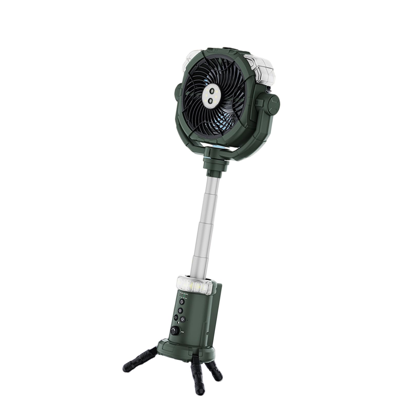 Jazuaiao Height Adjustable Rechargeable Floor Fan for Camping 20000mAh Battery Operated Mists Sprays Oscillating Cooling Fan Rechargeable Camping
