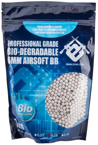 Evike Airsoft - Match Grade Plant-Based 6mm Airsoft BBS (Weight: 0.25g / 5000 Rounds/White)