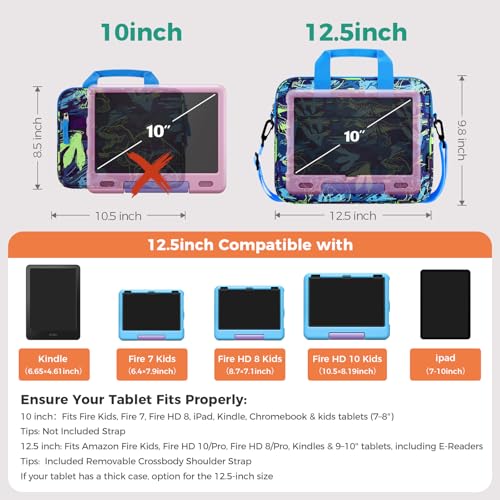 Image of Choco Mocha Kids Tablet Bag Fire HD 8 10 Tablet Carrying Case