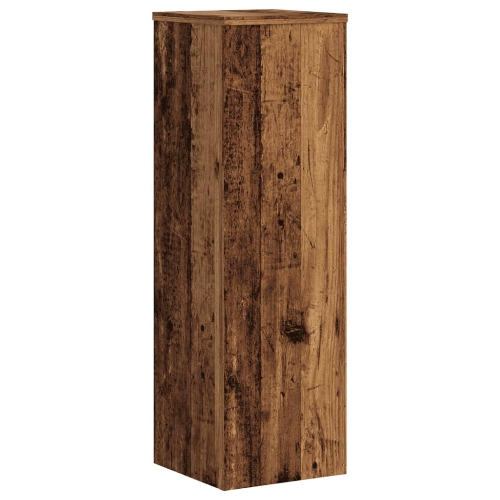 Supports pour Plantes en Bois d'ingénierie Vieux Bois 2 pièces pour Jardin intérieur extérieur Balcon terrasse Serre Pot Vertical