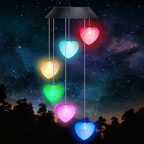 Januts LED Solar Colour Changing Wind Chimes Cover