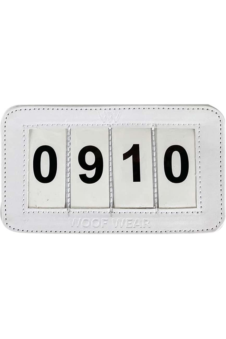 Woof Wear 4 Digit Dressage Number Holder - White - Waterproof Sprayproof