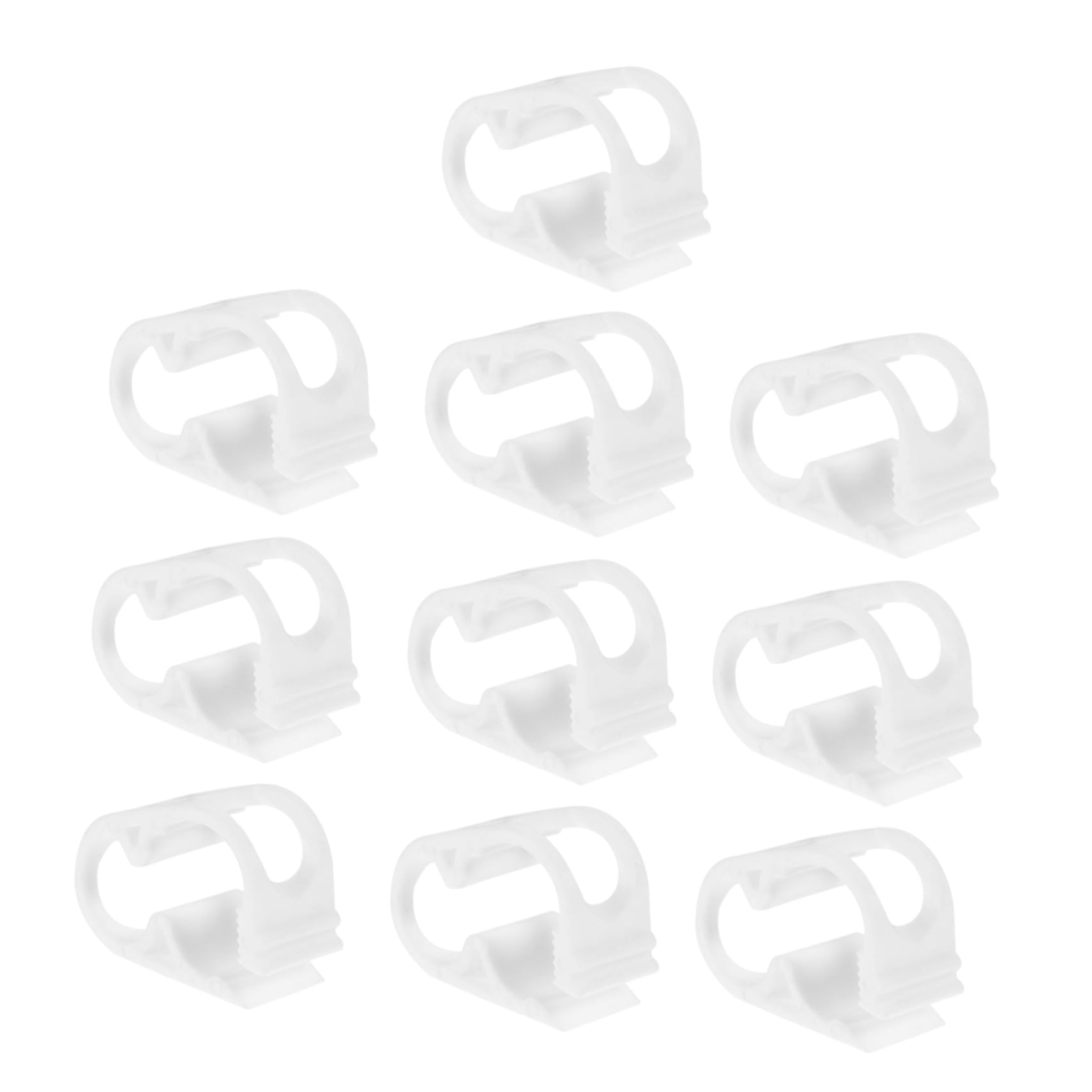 NAMOARLY 10 Pcs Hose Clamp Heater Hose Flow Control Tube Clip Emergency Stop Sticker Water Stop Control Tube Clip Pipe Shelf Bracket Siphon Hose for Gasoline Test Tube Clamp Ppc White