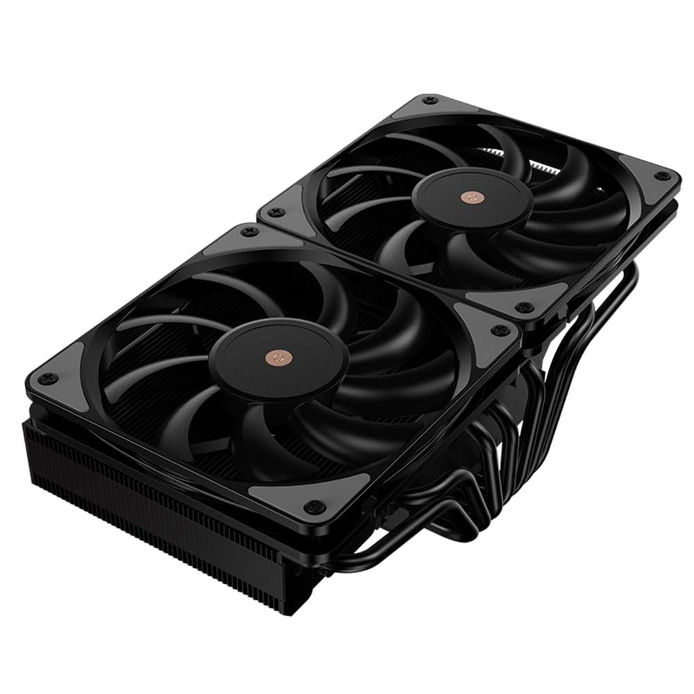 TZMRIT JiuShark JF13K Diamond Top-down Chłodzenie procesora, 250 W, TDP, podwójne 1800 obr./min, 64,51 CFM 1,71 mm, H2O 15 mm, do AM4/AM5, LGA1200/115X/1700 (czarny)