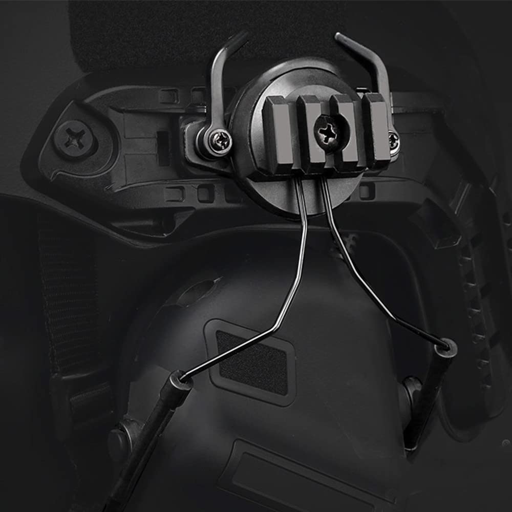 Support D'adaptateur de Casque Tactique, Support Suspension de Casque Réglable en Rotation à 360 ° Ensemble D'adaptateur de Casque pour Rails de Guidage de Casque de 19 à 21mm