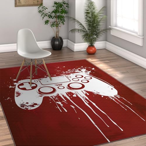Tapis doux rouge à thème de jeu structure antidérapante haute densité - 4