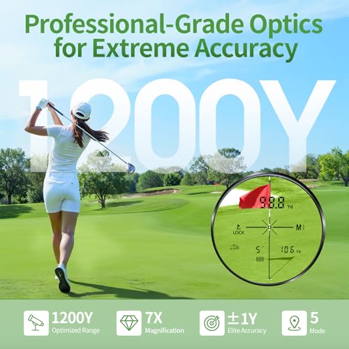 Télémètre de golf 1200m avec pente idéal pour progresser sur le green