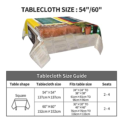 Nappe imperméable infroissable et anti-poussière imprimée rustique - 8