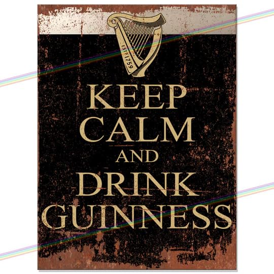 Keep Calm Drink Guinness Funny Metal Bar Sign | Retro Pub Plaque (20x15cm) | Vintage Wall Decor Man Cave Garden Shed Accessories Novelty Gift UK Decor 30th 40th 50th 60th birthday