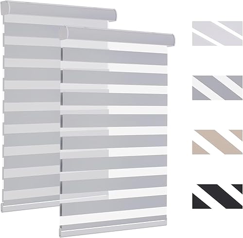 MYshade Persianas enrollables de cebra sin cordones para ventanas para oscurecer la habitaciĂłn, persianas enrollables dobles de dĂa y noche, MYshade Persianas enrollables de cebra sin cordones para ventanas para oscurecer la habitaciĂłn, persianas enrollables dobles de dĂa y noche,
