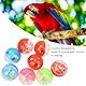 4 cm/1,6 Zoll Vogelbälle 10 Stück Vogelspielzeug Plastikbälle Kauspielzeug mit Glöckchen, Pet Bite Jingle Ball Kauball Papageien Beißball für Vögel Wellensittiche Kätzchen Haustiere Hamster Katzen