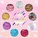 Nineibei Hair Tinsel Clip in Pack of 12 Pcs Glitter Tinsel Hair Extensions 24 Inch Clip in Hair Tinsel Sparkly Fairy Hair Accessories for Girls Women Festival Party (Colorful 12Pcs)