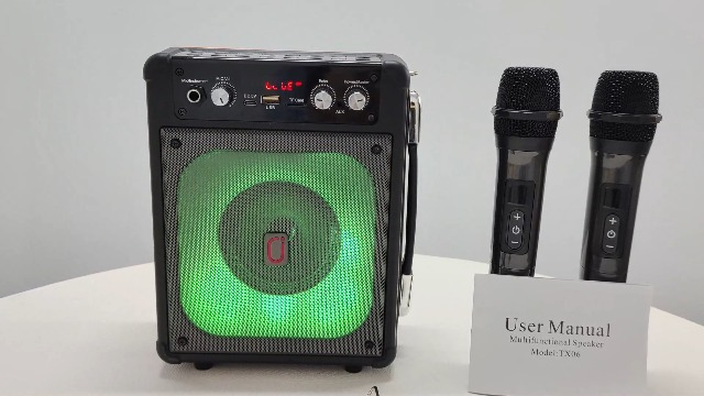 HWWR Karaoke Machine For Adults, Big Party Speaker With 500W Peak Power, Wireless PA System With Dual 8" Subwoofers, Disco Lights & 2 Microphones For Home Party Outdoor, Support USB/AUX/REC/TWS