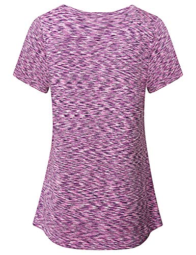Image of Womens Short Sleeve Tops Workout Athletic Sports Yoga Shirts