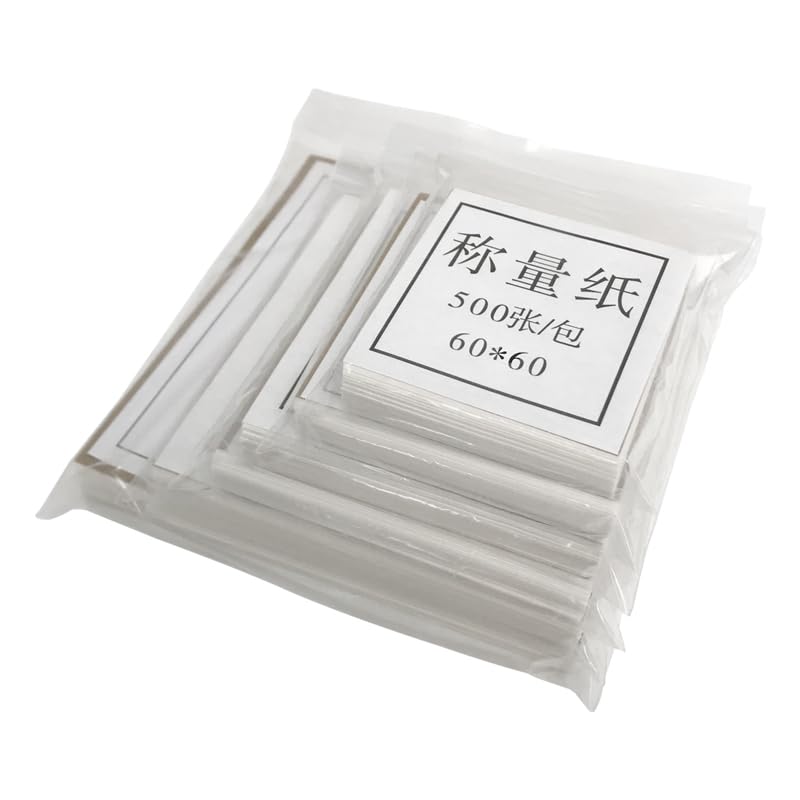 500-Pack Sulfuric Acid Paper Weighing Sheets – 75x75mm/50mm/100mm/120mm, Oil & Moisture Resistant (60 * 60mm)