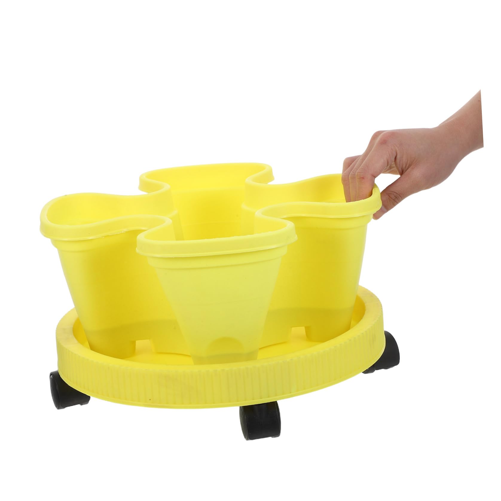 Jardinière à Fraises Tour de Jardinière Verticale à Fraises en Abs Multi-Couche Empilable Jaune pour Herbes Intérieur Cuisine