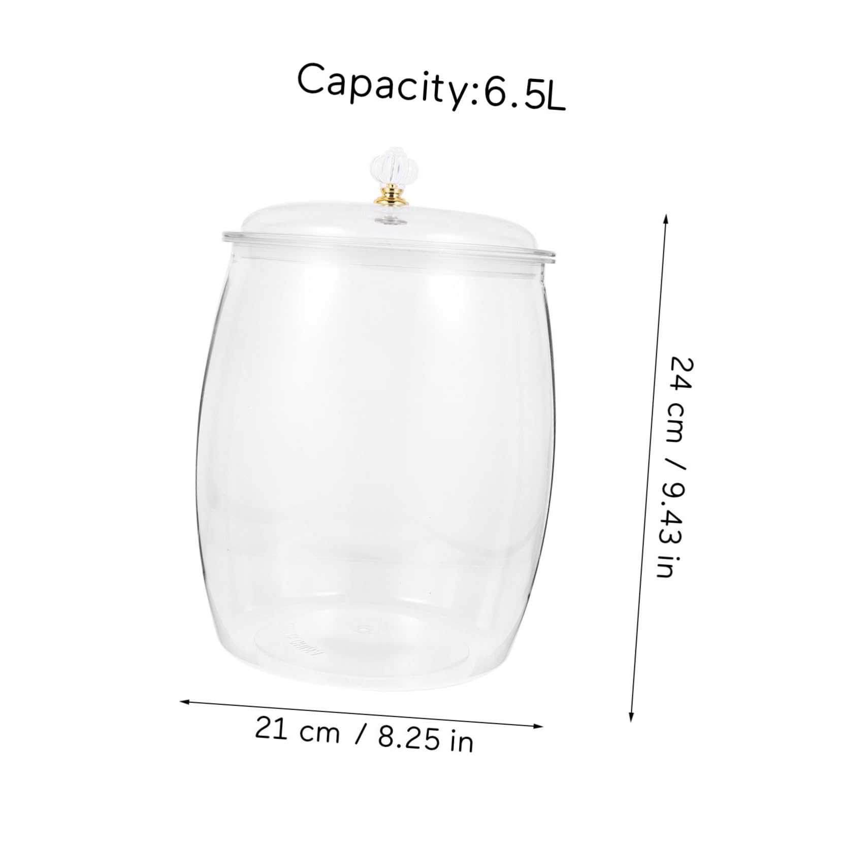 Ipetboom Tarro de Almacenamiento Reutilizable Transparente para Fermentación y Conservación de Granos Jarra Hermética de Resistente para Kimchi y Uso Doméstico
