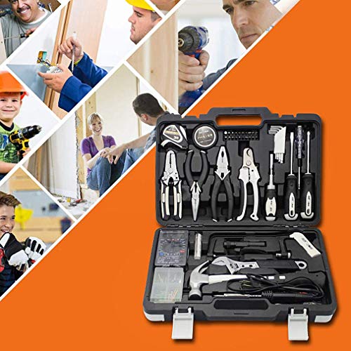 SEESEE.U DIY-Werkzeugset, 47-teiliges Werkzeugset mit Bohrmaschine, Schraubenschlüssel, Klauenhammer, DIY und Wartung… – Bild 8