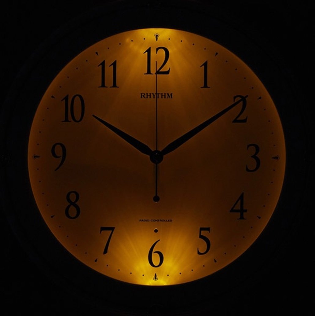 Amazon.co.jp: リズム(RHYTHM) 掛け時計 電波時計 アナログ夜 見える
