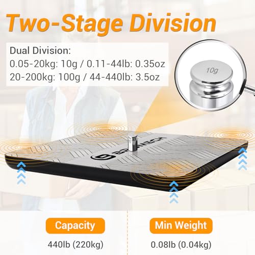 postal scales for shipping packages 440lb heavy duty digital mail scale high accuracy 035oz postage scale wseparate display type-c charging for small business warehouse luggage home pet