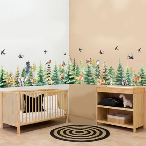 PLIGREAT 2 hojas vinilos decorativos verdes de pino miniatura 4