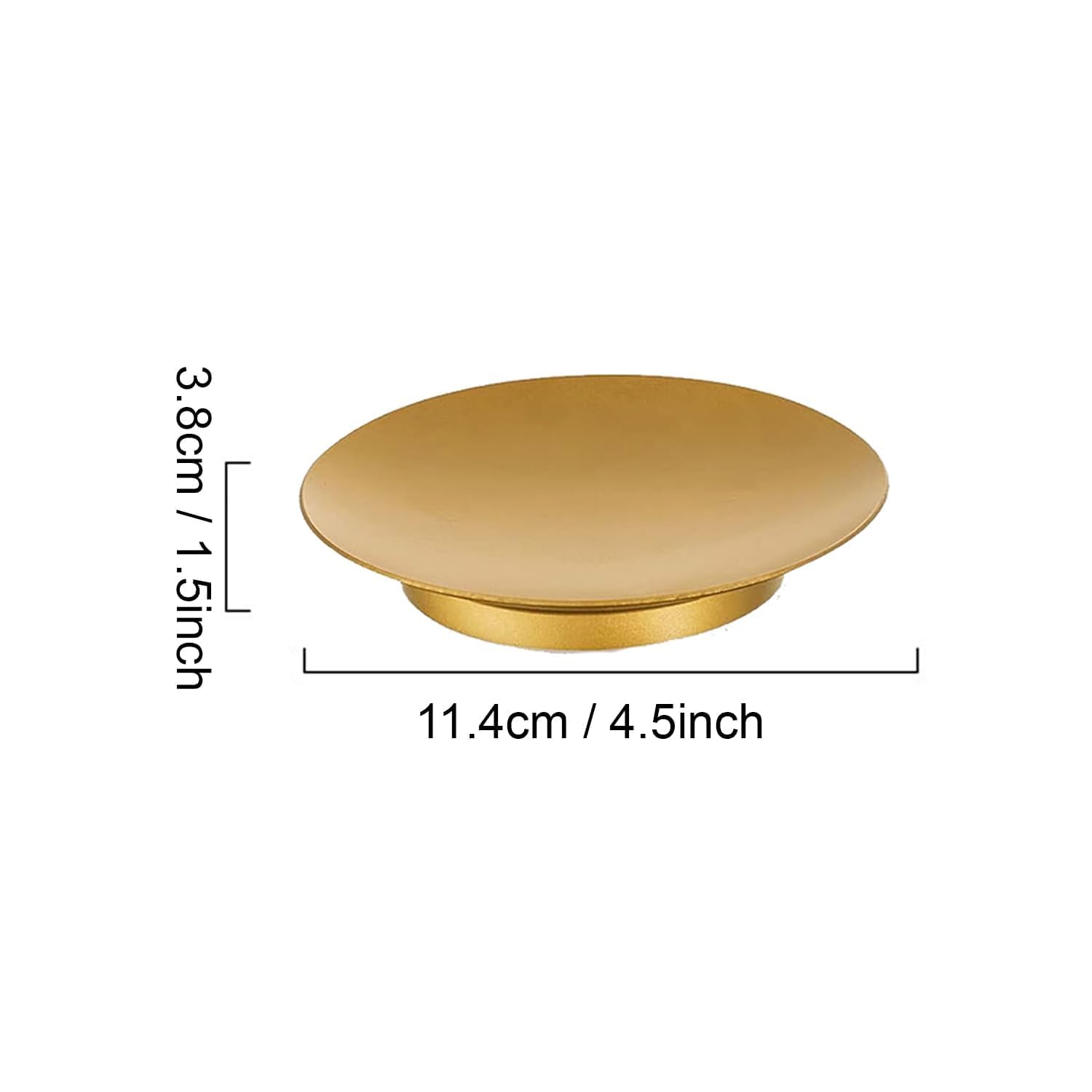 Home4Decor Candle Holder Plate for Pillar Candles Tealights LED Wax Candle Pedestal Candle Stand Christmas Decoration Items for Home - Christmas Decor (4, Gold) 1