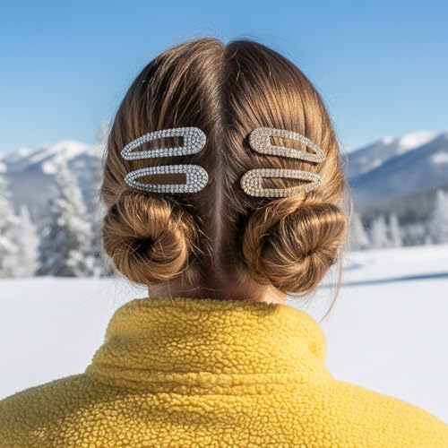 6 piezas pinzas para el cabello con cristales brillantes miniatura 4