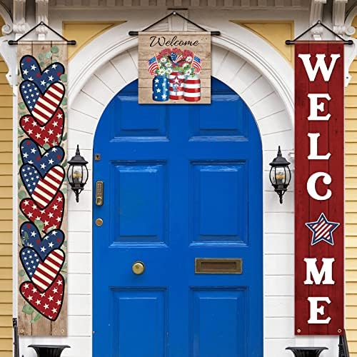 Tradder 3 Pcs 4th of July Banner Decorations