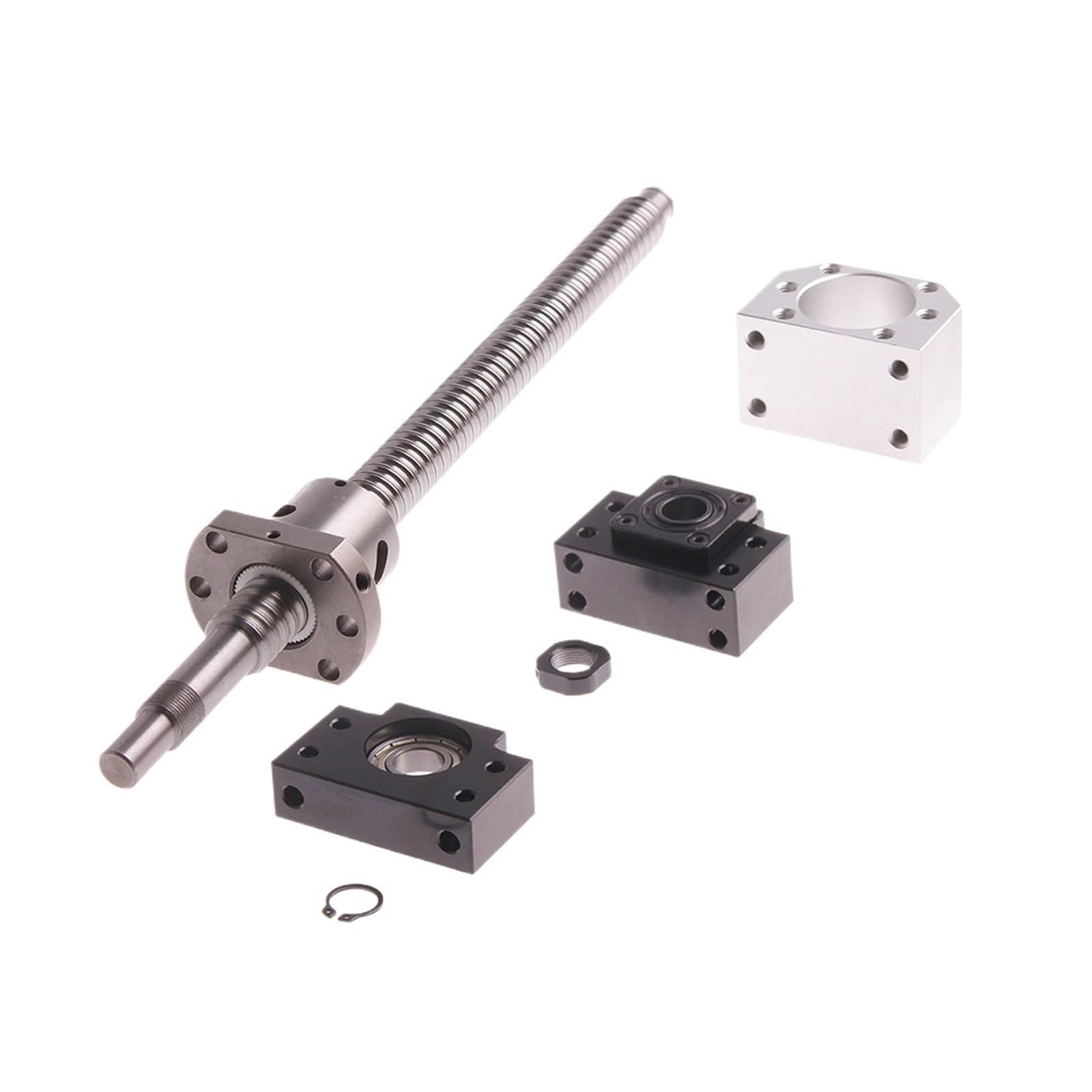 Husillo de bolas, husillo de bolas de guía lineal SFU2005 Husillo de bolas 20 mm, 400/800/1000/1500, con tuerca, juego carcasa BK/BF15 y DSG20H for piezas CNC(1000mm)