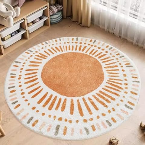 Poowe Round Educational Play Mat Cover