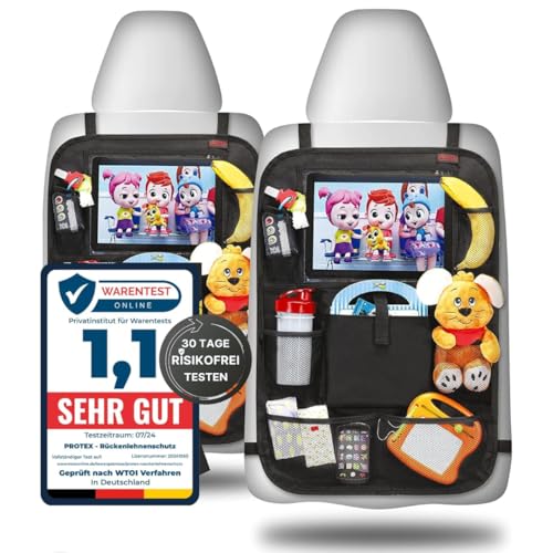 PROTEX© Rückenlehnenschutz Organizer [Testsieger 2025] 100 Tage...