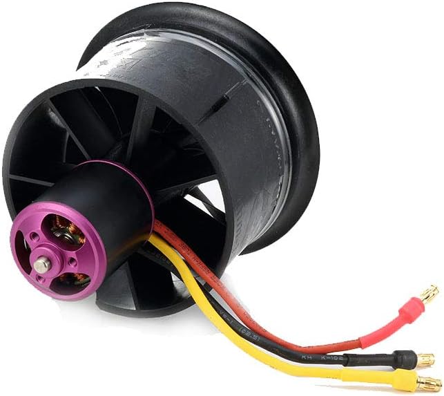 Powerfun (64mm EDF with 3900KV/3S motor) - ZeKee Ducted Fan 64mm 11 Blades with RC Brushless Motor 3900KV/3S for RC Aeroplane (64mm 3900KV/3S ducted Fan with Motor)